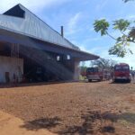 PRINCIPIO  DE INCENDIO EN ASERRADERO SAN JOSÉ: EL FUEGO QUISO HACER HORAS EXTRAS PERO LOS BOMBEROS LE CORTARON EL TURNO