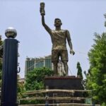 “EL GOAT SE MUEVE SOLO”: EN INDIA ASEGURAN QUE LA ESTATUA GIGANTE DE MESSI SE HAMACA CON EL VIENTO Y AHORA LA QUIEREN BAJAR